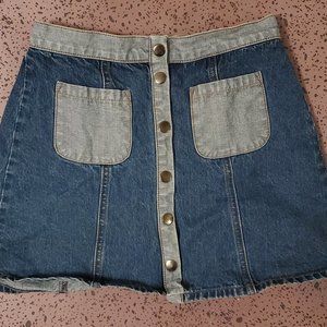 Urban Outfitters BDG Denim Button Up Mini Skirt